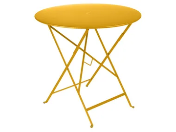 FERMOB - BISTRO Ø77 HONEY - Round folding steel garden table by In Stock - view 2